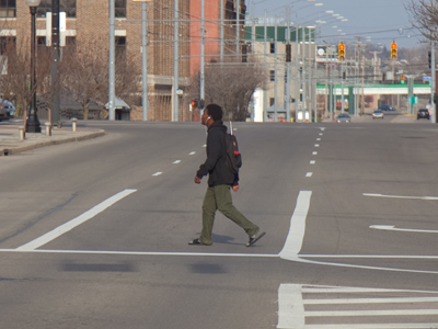 He was arguing with someone only he could see.