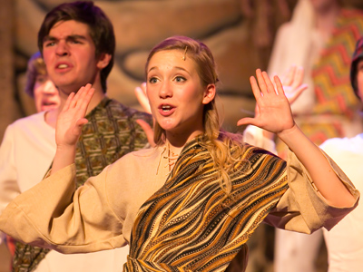 After she died as Eve, she came back in the second act as a member of the chorus (see October 16, 2013).