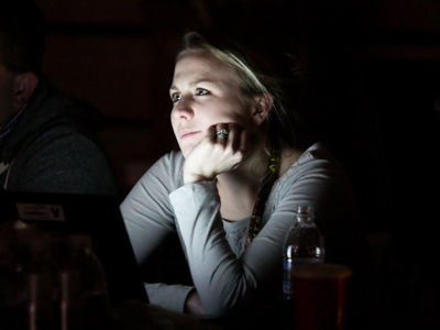 The director looks noncommittal.  I was overwhelmed.