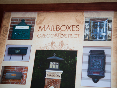 My mailbox project is framed and ready to give to our neighborhood letter carrier who is retiring after 35 years.