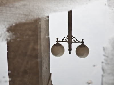 I was indoors all day and missed the rain and flooding, but there was evidence of it everywhere.