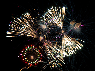 Thousands of people came downtown for the fireworks, and a large percentage of them didn`t watch the show.