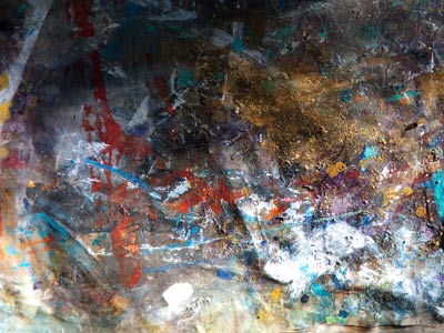 My neighbor`s dropcloth.  A gallery would probably buy it.