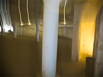 Test shot in the creepy parking garage.