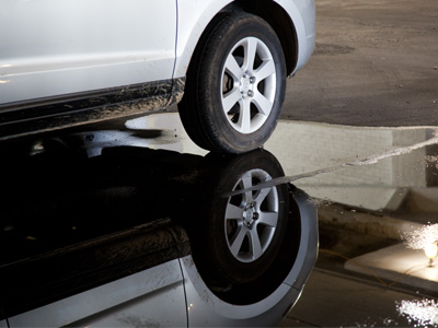 My creepy parking garage is under new management.  Maybe they`ll fix things up so it doesn`t rain on the inside.