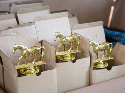 First, second and third prize.