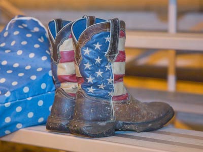 Soiled stars and stripes.