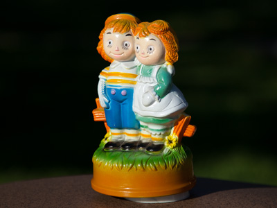 I came across this happy couple on a trash can downtown.