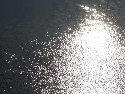 Sunshine on the water looks so lovely.  JOHN DENVER