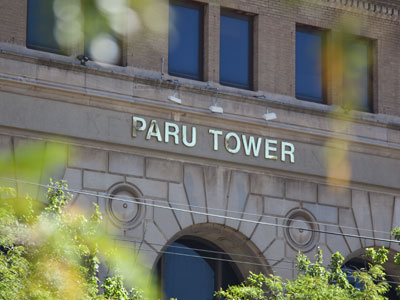 Fourteen-story failure in downtown Dayton.