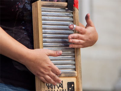 Washboard virtuoso.