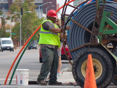 Orange, green and gray.