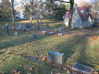 Here`s where Dunbar was buried in 1906.  His current grave site is on a high hill elsewhere in the cemetery.