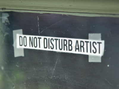 The artist is disturbed enough already.