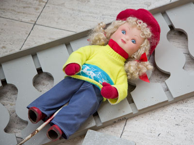 Soon to become part of an elaborate window display.