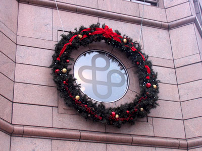 It`s Christmastime in the city.