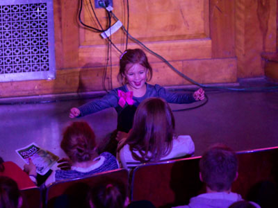 Part of the entertainment took place offstage.