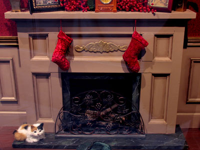 The ideal Christmas scene (well, except for the cat).