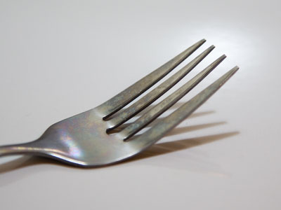 I spent the entire day concentrating on photo projects, but not really taking pictures.  So you get this shot of a fork.