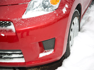 I bought a red car so I could find it in the snow.