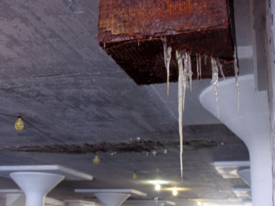 Inside my creepy parking garage.