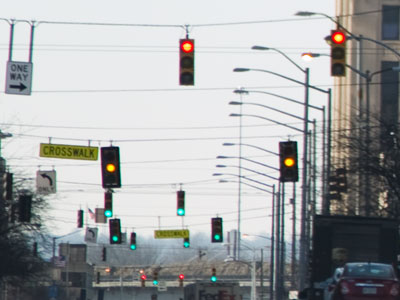 Downtown Dayton is color-coded for your convenience.