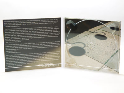 I designed the CD booklet, with excellent guidance from Keigo, who also selected the photos (see May 14, 2013).