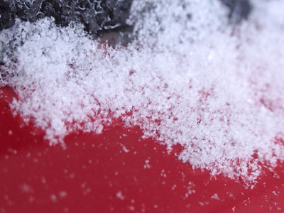 I hate getting snow on my new car!