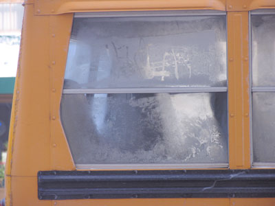 As I recall, a bus has one seat with a heater underneath it.