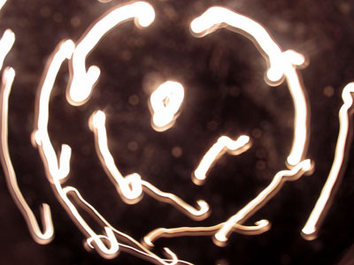 Bored on the elevator while going to the fourth floor.