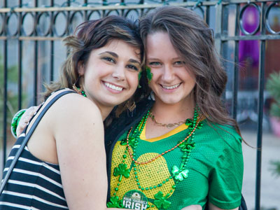 Two Irish Catholics on their way to Mass.