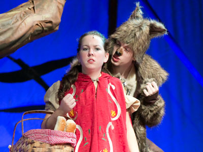 Little Red Riding Hood and a hungry wolf?