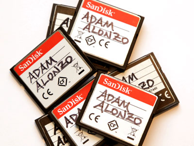 How I survived last weekend:  lots of memory cards.