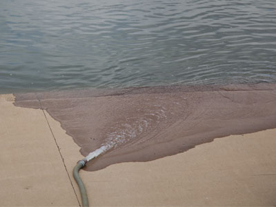 Refilling the river.