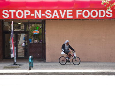 Third Street at lunchtime.