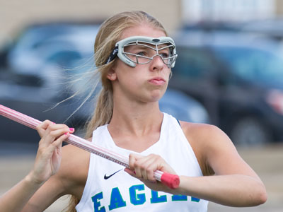 Pink stick, pink fingernails.