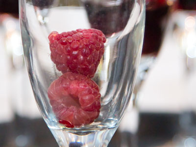 Raspberry juice in its earliest stage of evolution.