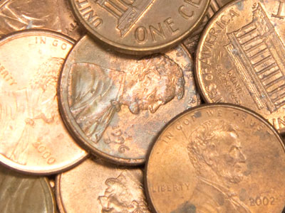 OBSOLETE OBJECTS:  pennies.
