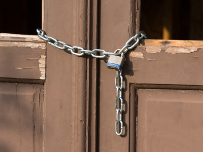 The shed is empty.  Let`s lock it.