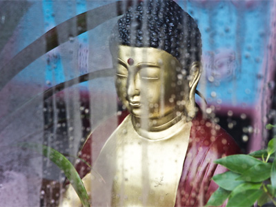 Seen through a glass wetly.