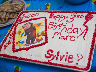 Four birthdays and one cake.