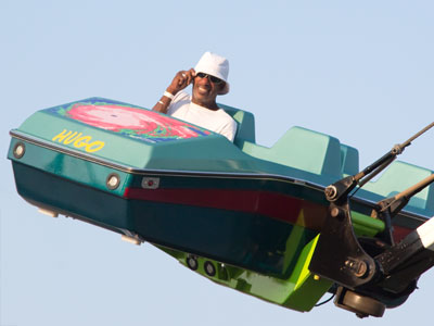 NOTHING will separate him from his hat.