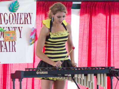 Meanwhile, in the Entertainment Tent, a girl dressed like a bee played The Flight of the Bumblebee on a xylophone.
