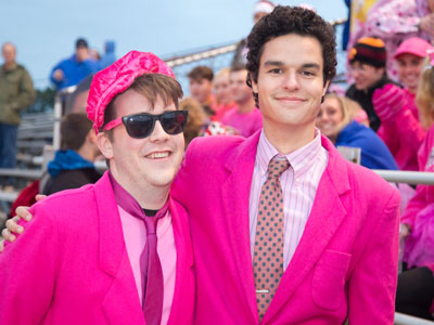 They had blinding pink jackets to protect them from the cold rain.  I just got wet.