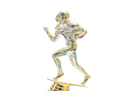 He`s at the forty -- the thirty -- he could go all the way!