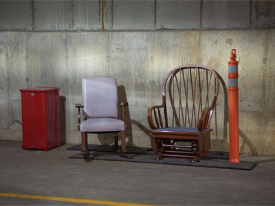I took this in the dark recesses of the parking garage at a hospital that has a no-smoking policy for its employees.