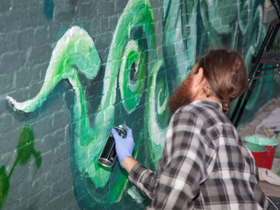 Artist at work, part 1.