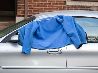 A black jacket would probably match better.