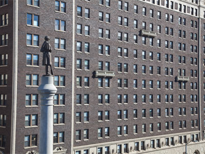 Private Fair keeps watch over downtown Dayton.