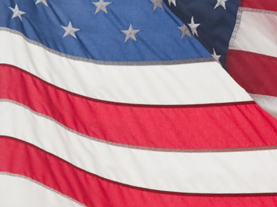 Stars, stripes and strong winds.